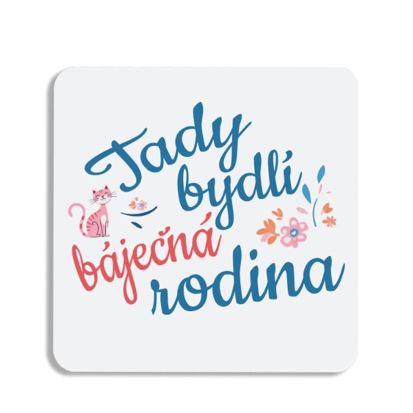 Podtácek s potiskem Dárková sada báječná rodina1