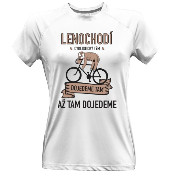 Dámské funkční tričko Premium s potiskem Lenochod na kole